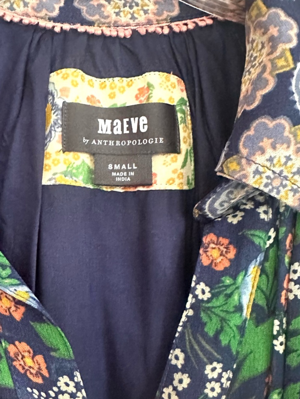 Maeve Anthropologie Ondine Floral Tiered Maxi Dress - Blue Multicolor - Picture 5 of 14